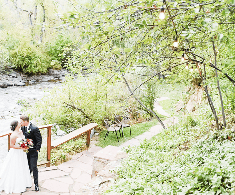an outdoor Denver wedding ceremony at Boulder Creek in Boulder, CO