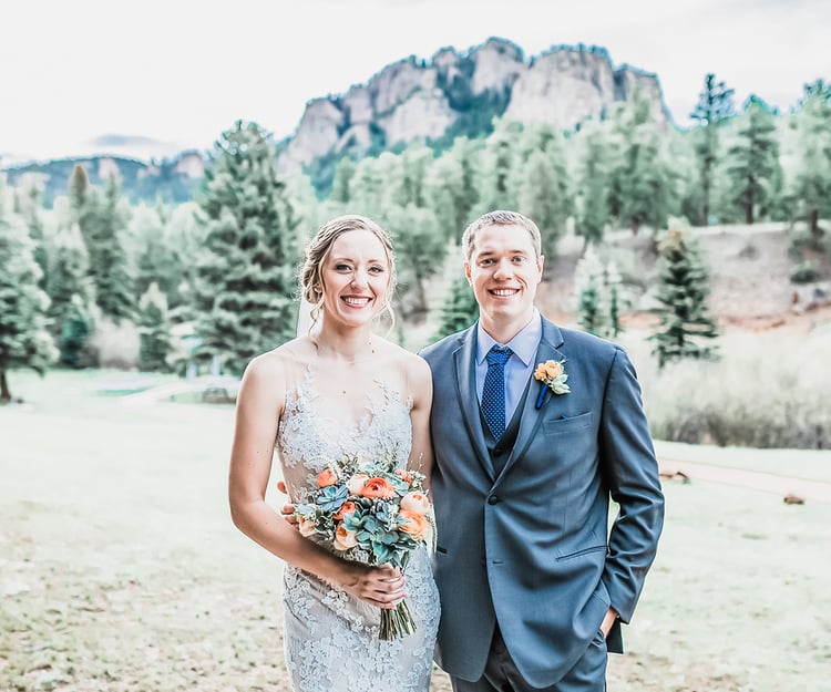 Beautiful Couple Say I Do at Mountain View Ranch