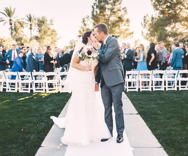 mr. and mrs. after a joyful wedding ceremony at ocotillo oasis, az