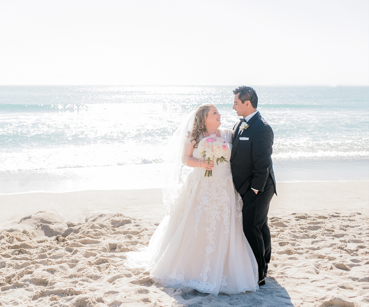 Beautiful Couple On The Sand at San Clemente Shore