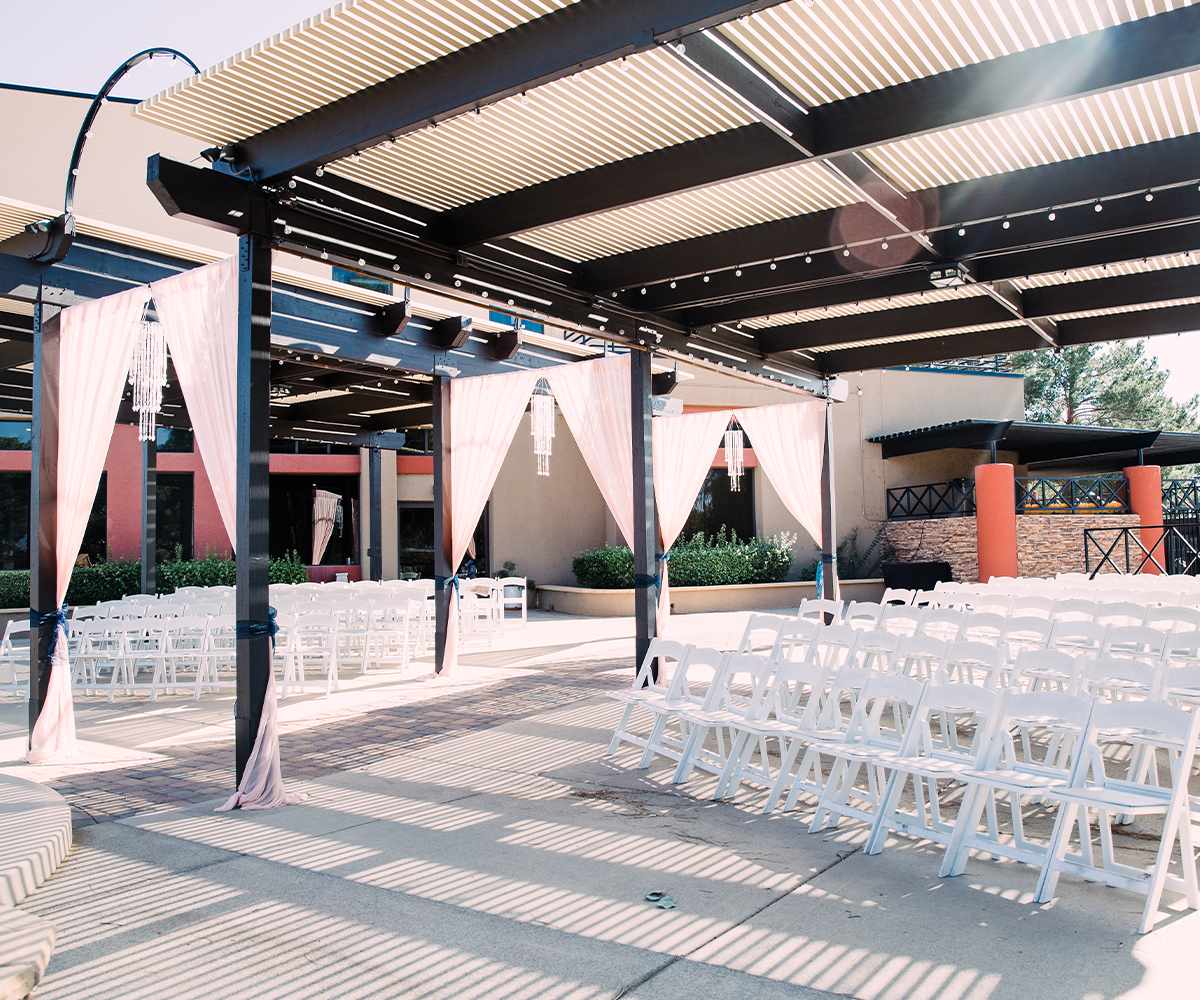 Outdoor Ceremony Option on the Terrace