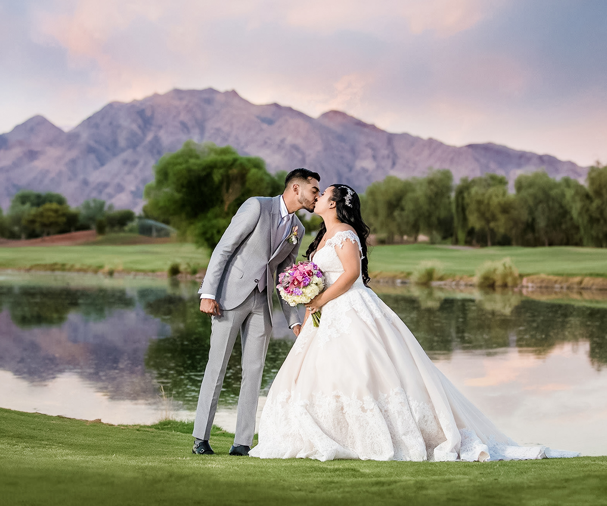 Stallion Mountain Bride & groom Kiss