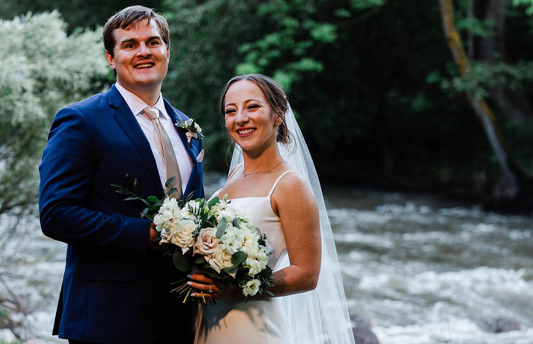 Couple by creek - Boulder Creek by Wedgewood Weddings-1