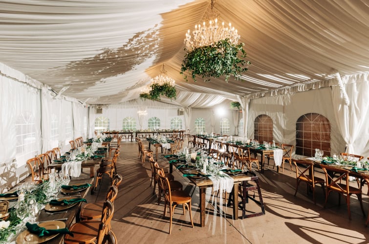Pavilion Reception at Boulder Fall Wedding at Boulder Creek by Wedgewood Weddings