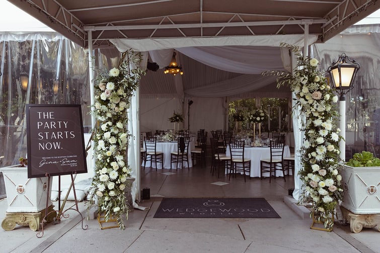 Floral arch and decor - Jefferson Street Mansion by Wedgewood Weddings