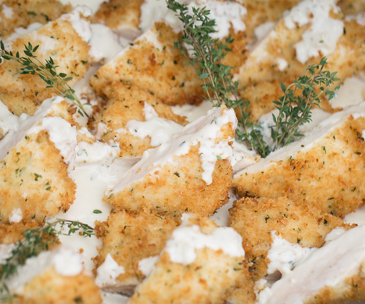 Panko parmesan crusted chicken