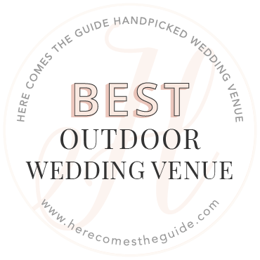 Best Outdoor Wedding Venue Award by Here Comes the Guide to Wedgewood Weddings 