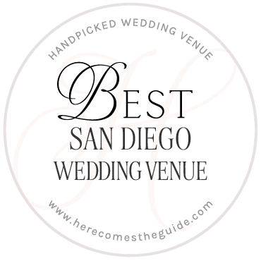 Best Venue in San Diego Award by Here Comes the Guide to Wedgewood Weddings