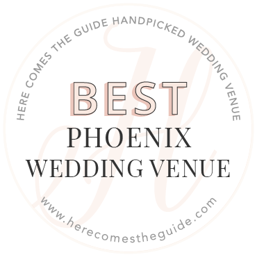 Best Venue in Phoenix Award by Here Comes the Guide to Wedgewood Weddings