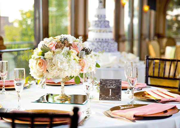 Pink and White Table Scape