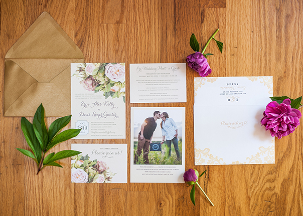 Elegant Floral Wedding Invitations