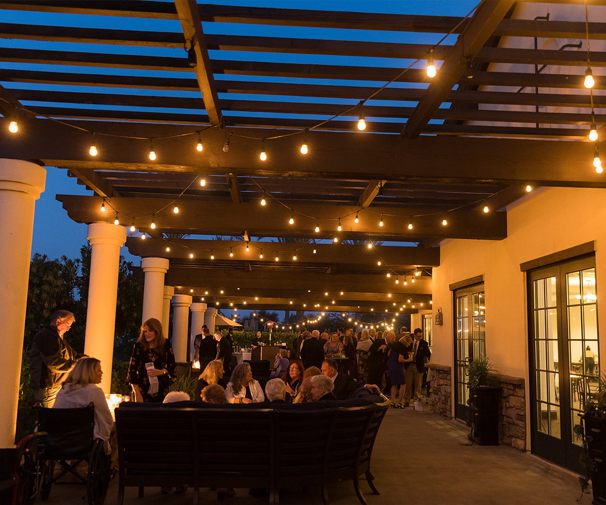 Cocktail patio at night - Aliso Viejo by Wedgewood Weddings