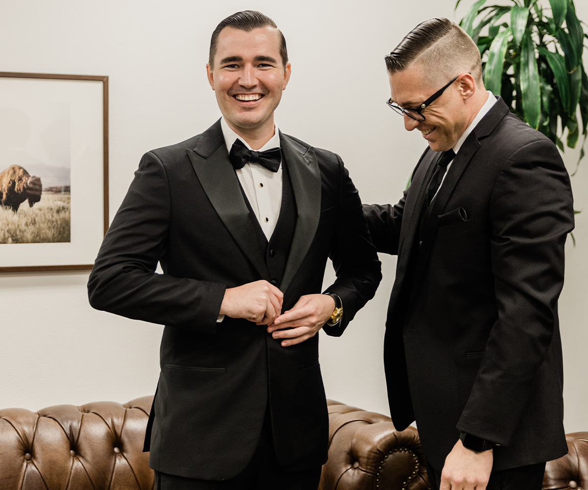 Groom in get ready room - Aliso Viejo by Wedgewood Weddings