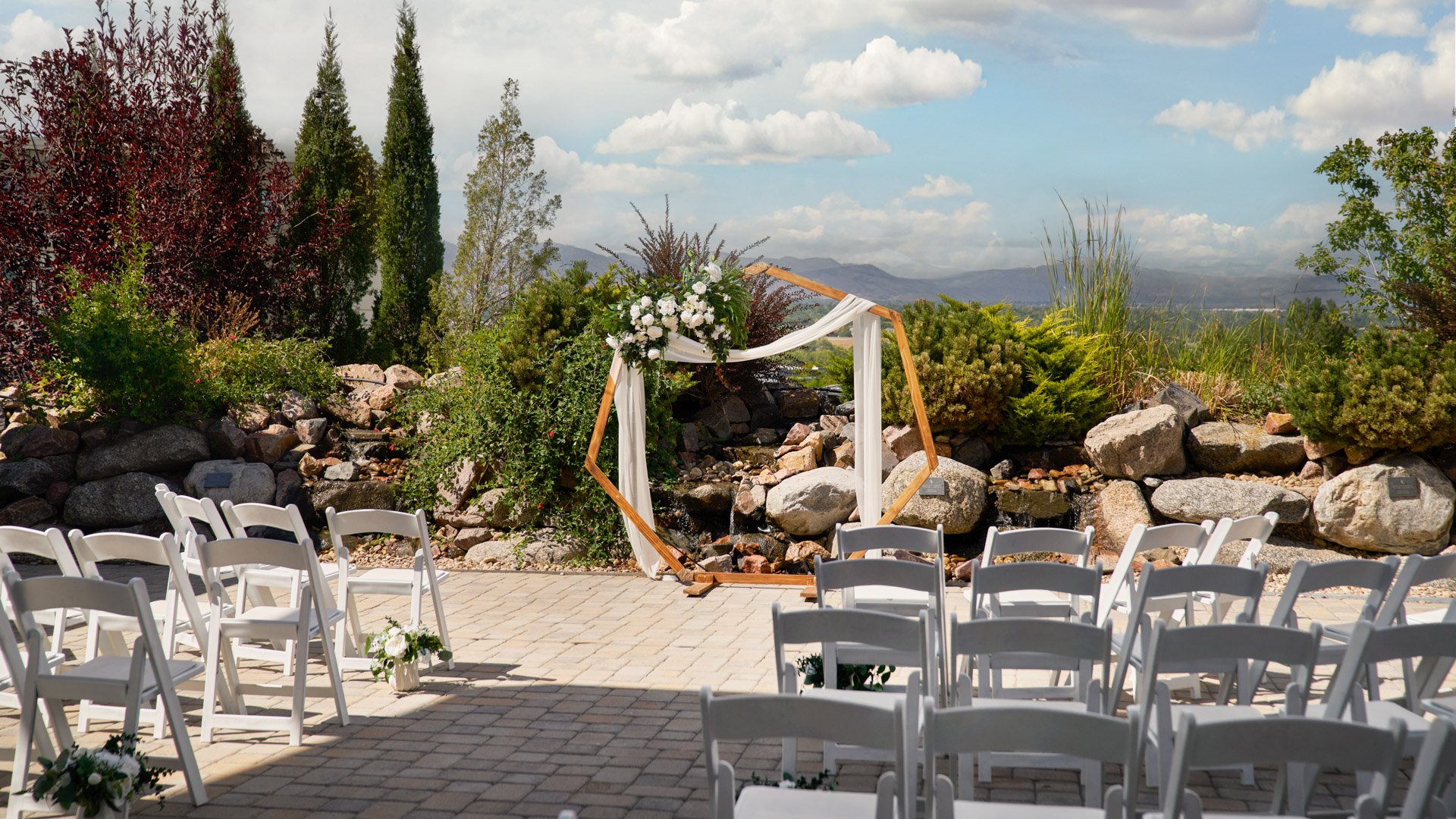 20 - Ashley Ridge by Wedgewood Weddings - Mountain View Patio - Outdoor Ceremony
