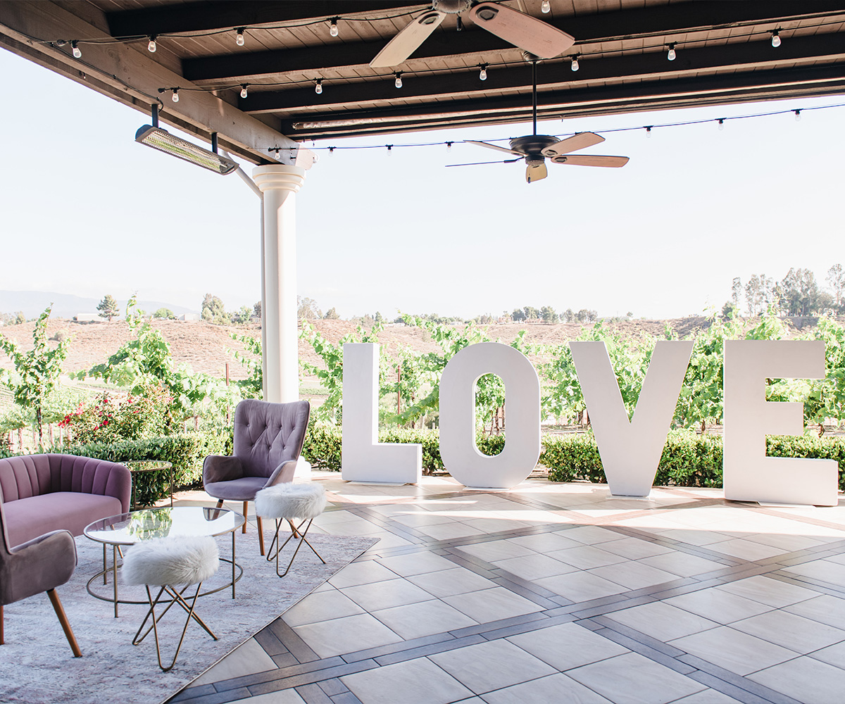 Warm and inviting atmosphere of Avensole Winery's cocktail terrace