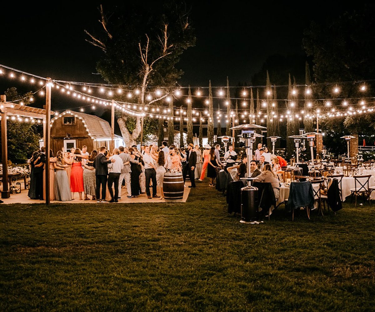 Nighttime shot - Bel Vino Winery by Wedgewood Weddings