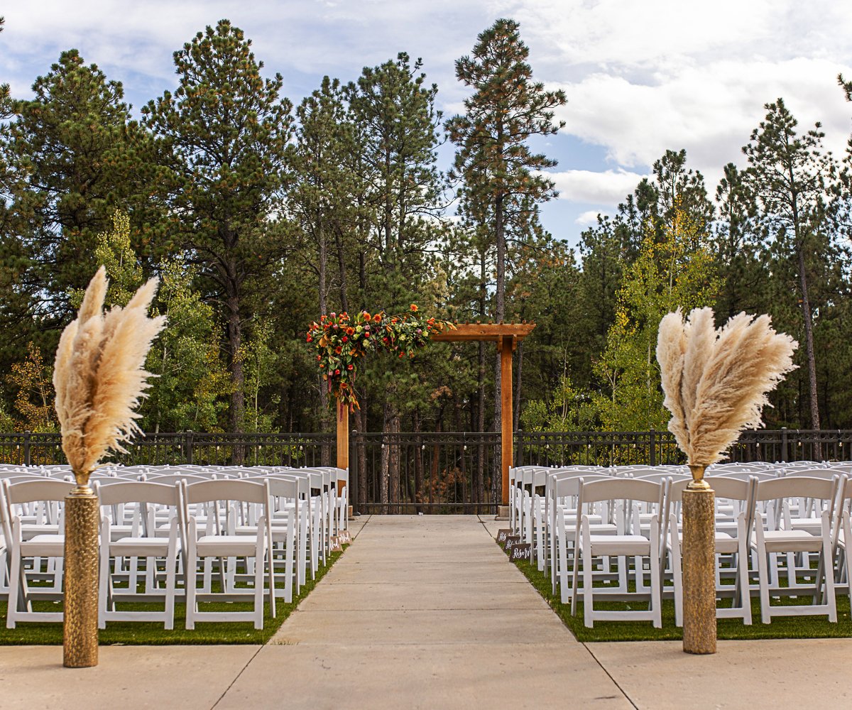 Boho ceremony with pampas grass - Black Forest by Wedgewood Weddings