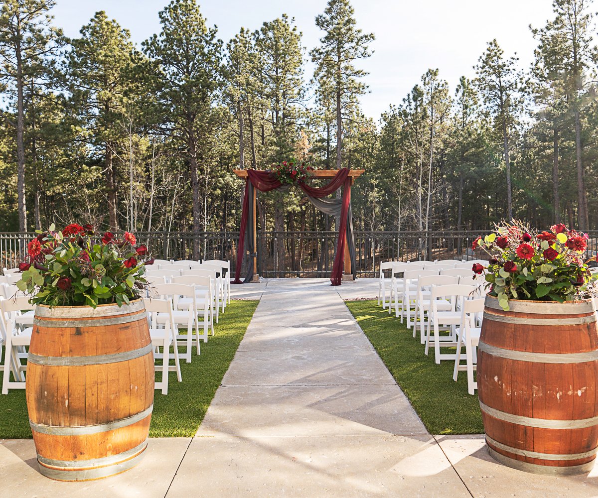Fall colors, ceremony at Black Forest by Wedgewood Weddings