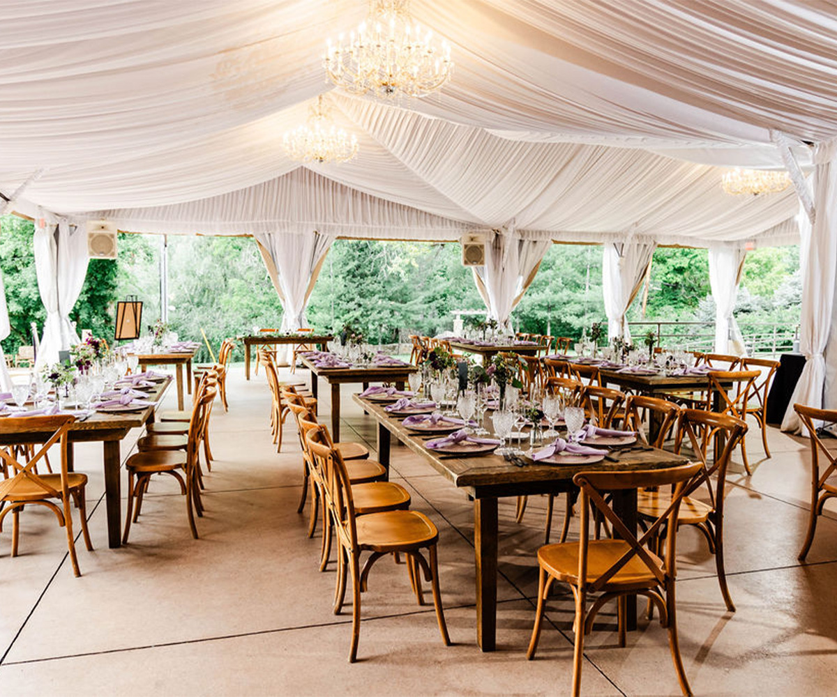 Inside the Pavilion. Another one of Boulder Creek's Versatile Wedding Spaces in Scenic Boulder, CO