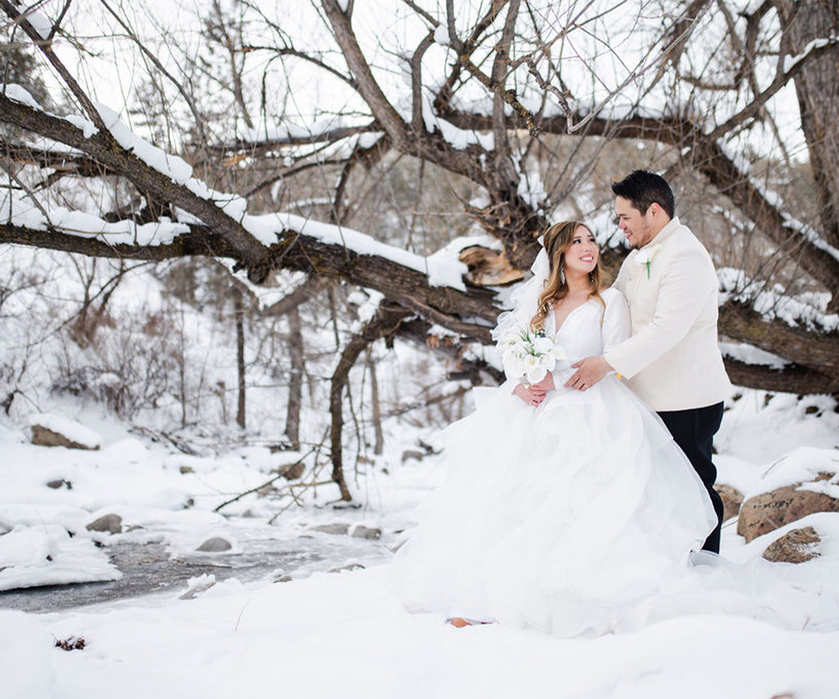 Snowy Boulder Creek: Where Colorado's Nature Meets Wedding Perfection