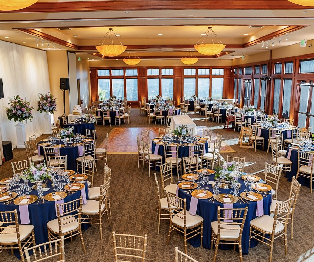Navy and gold reception at Boulder Ridge by Wedgewood Weddings