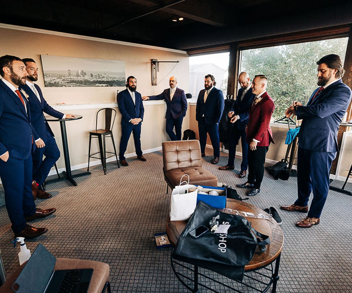 Groomsmen in get ready room - Brittany Hill by Wedgewood Weddings