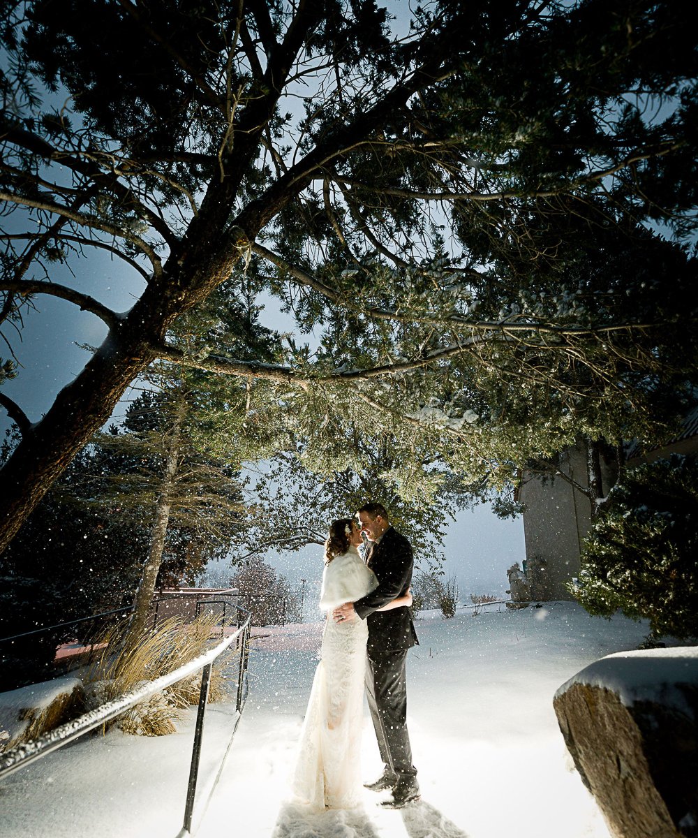 Snow, winter at Brittany Hill by Wedgewood Weddings