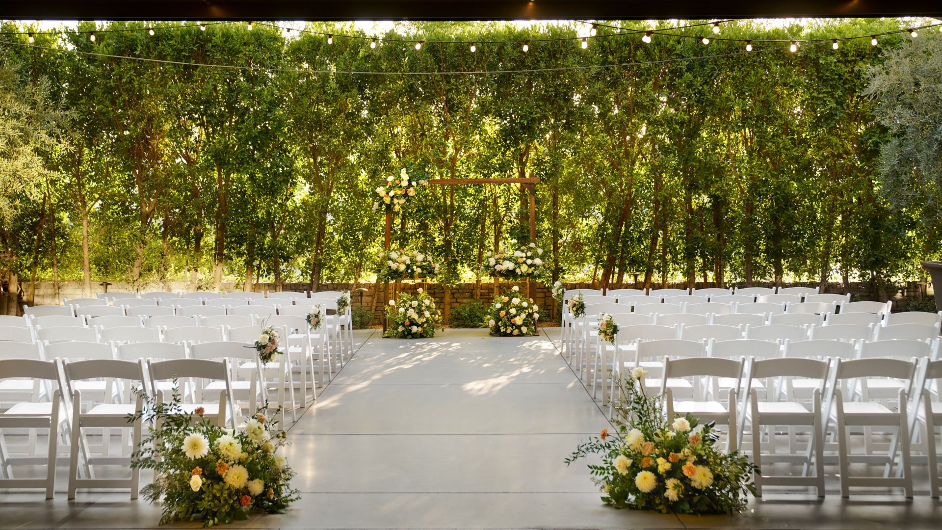 Romantic Outdoor Wedding Ceremony at The Clayton House Porch | Scottsdale AZ Wedding Venue