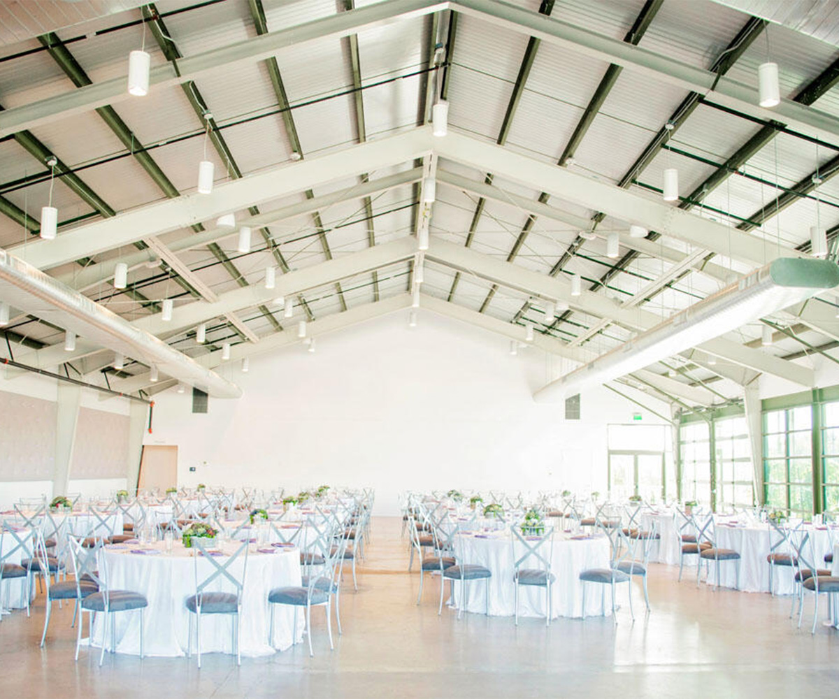 Reception in The Hangar - Clayton House by Wedgewood Weddings