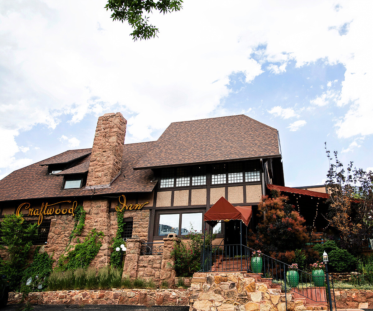 Charming exterior of the historic Craftwood Peak by Wedgewood Weddings