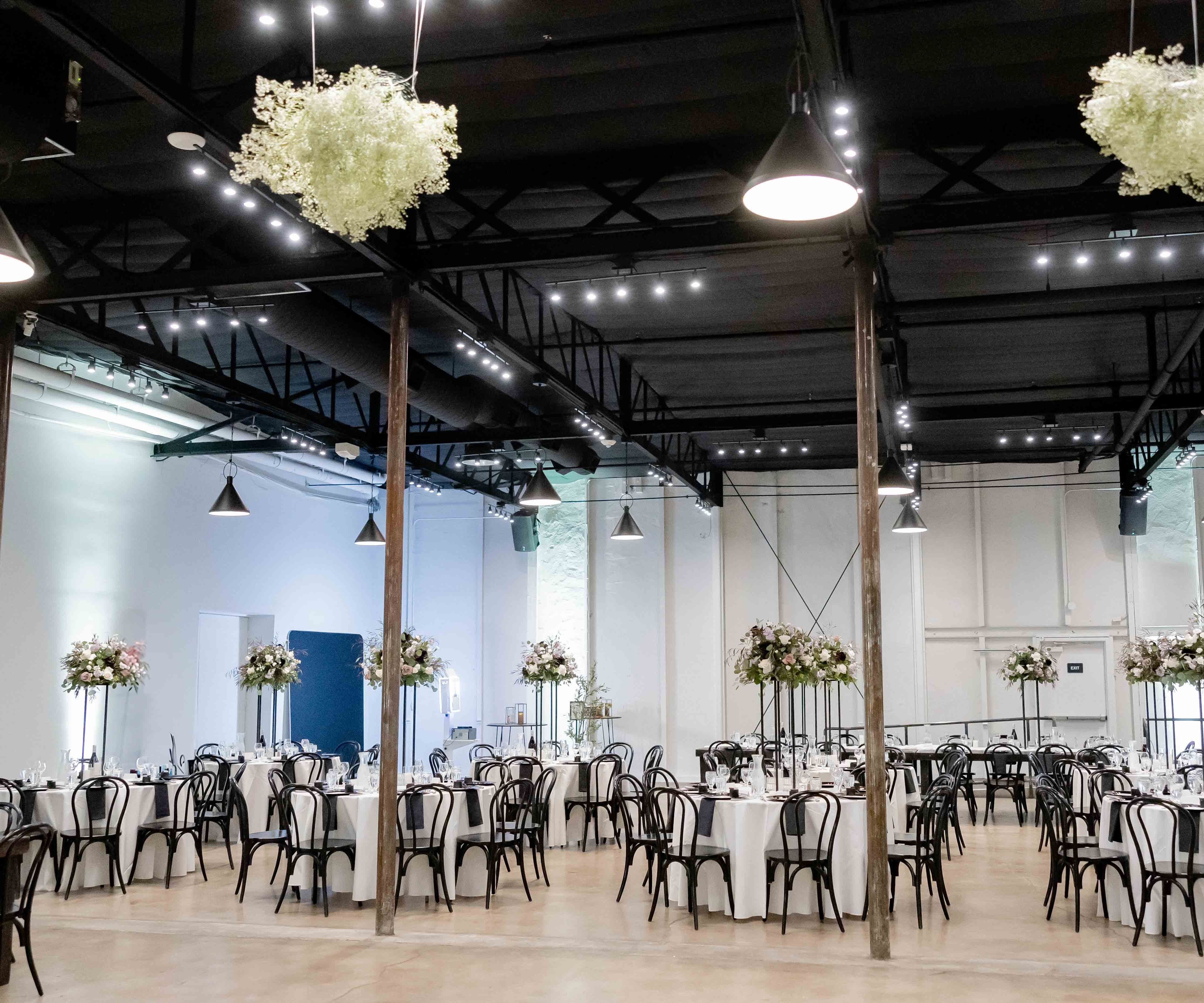 Modern industrial wedding reception space in Phoenix