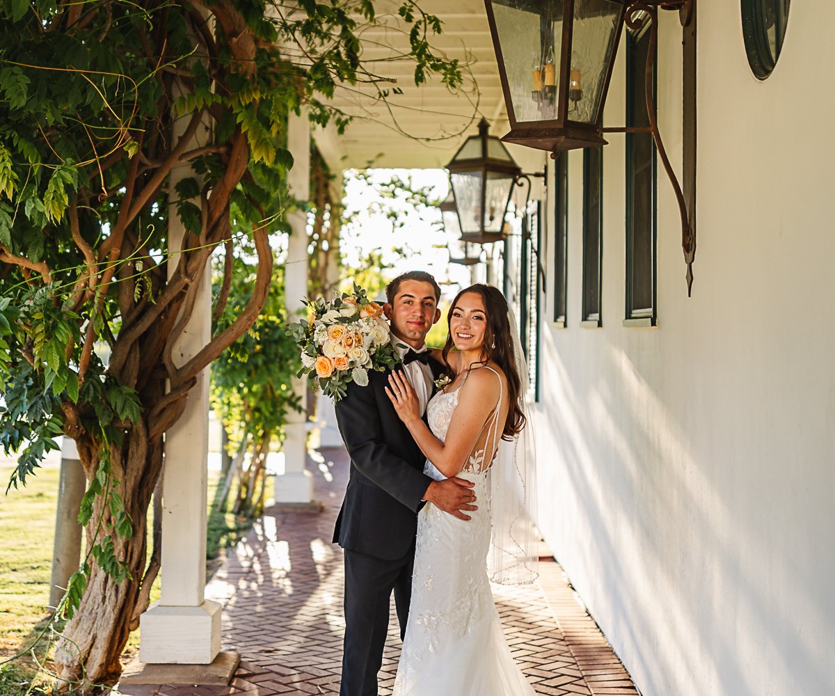 Couple outside at Eagle Ridge by Wedgewood Weddings