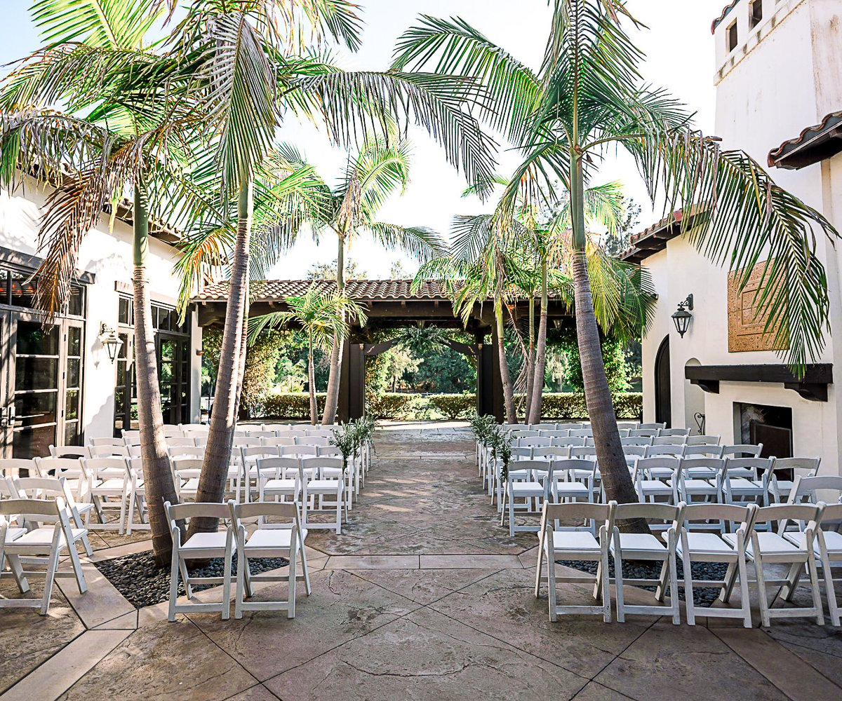 Courtyard Ceremony - Fallbrook Estate by Wedgewood Weddings