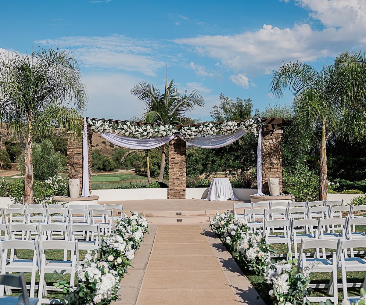 Lake ceremony site at Fallbrook Estate by Wedgewood Weddings