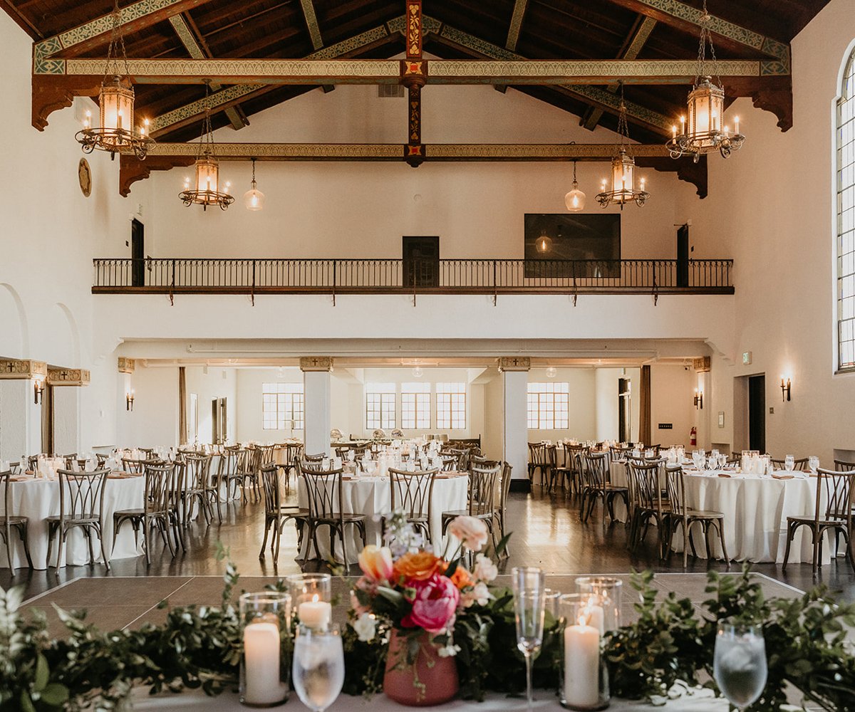 Elegant Mission-Style Reception at Fillmore Chapel  by Wedgewood Weddings