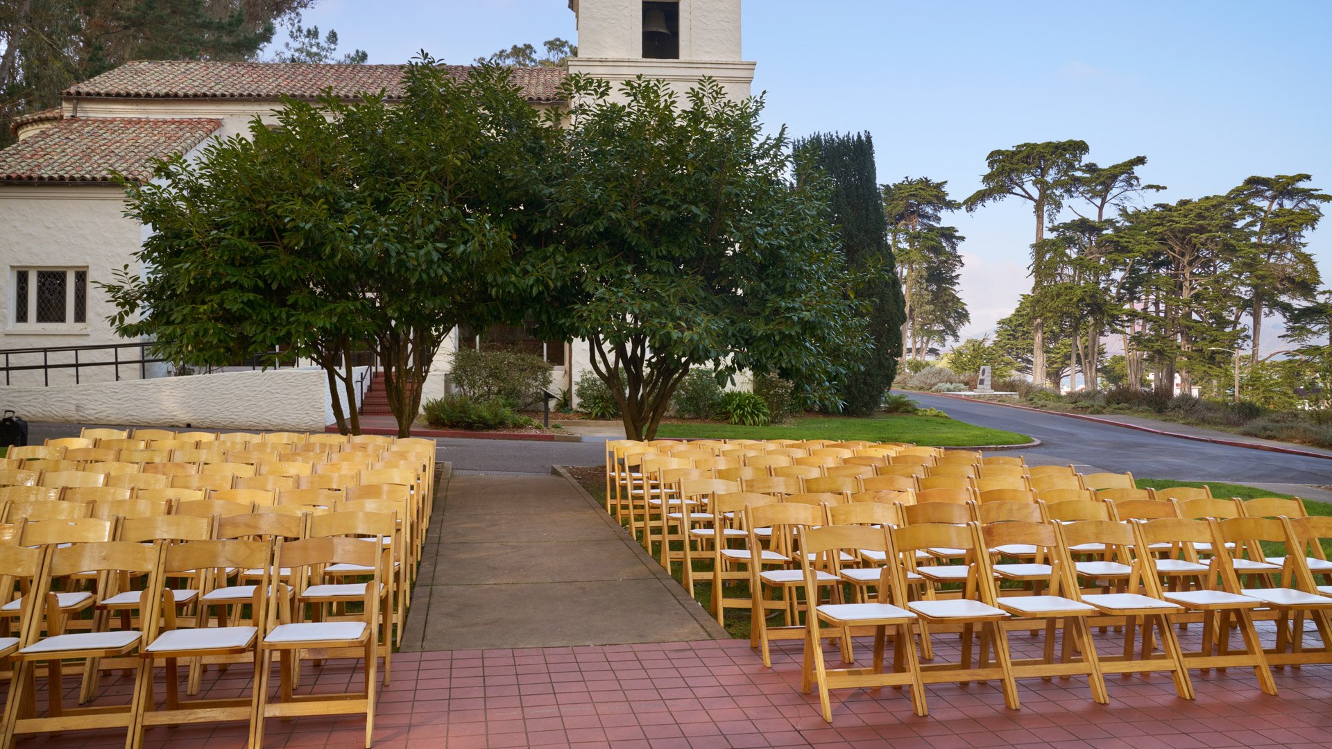 23 - Golden Gate Club - Presidio - GGC - Presidio Chapel - Outdoor Ceremony