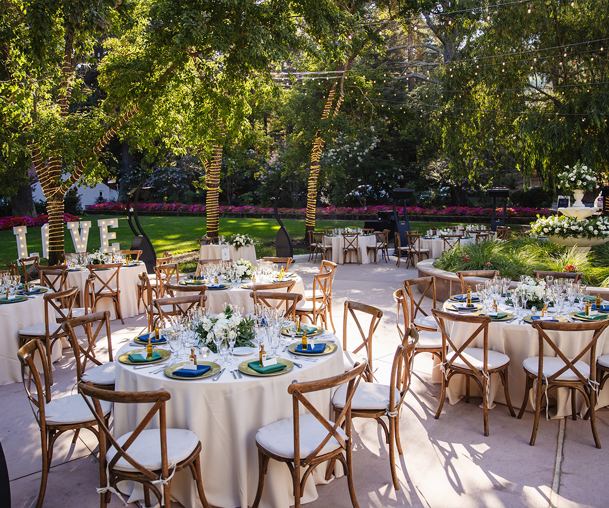 Outdoor reception with love letters - Hacienda de las Flores by Wedgewood Weddings