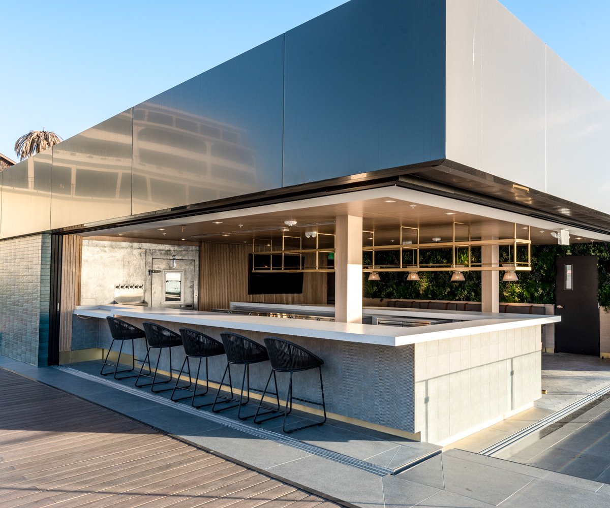 Rooftop bar with botanical wall - La Jolla Cove Rooftop by Wedgewood Weddings - 7