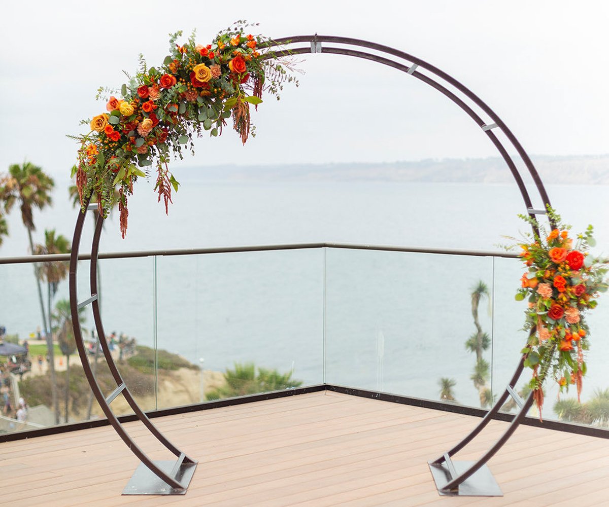 Rooftop ceremony arch - La Jolla Cove Rooftop by Wedgewood Weddings - 1
