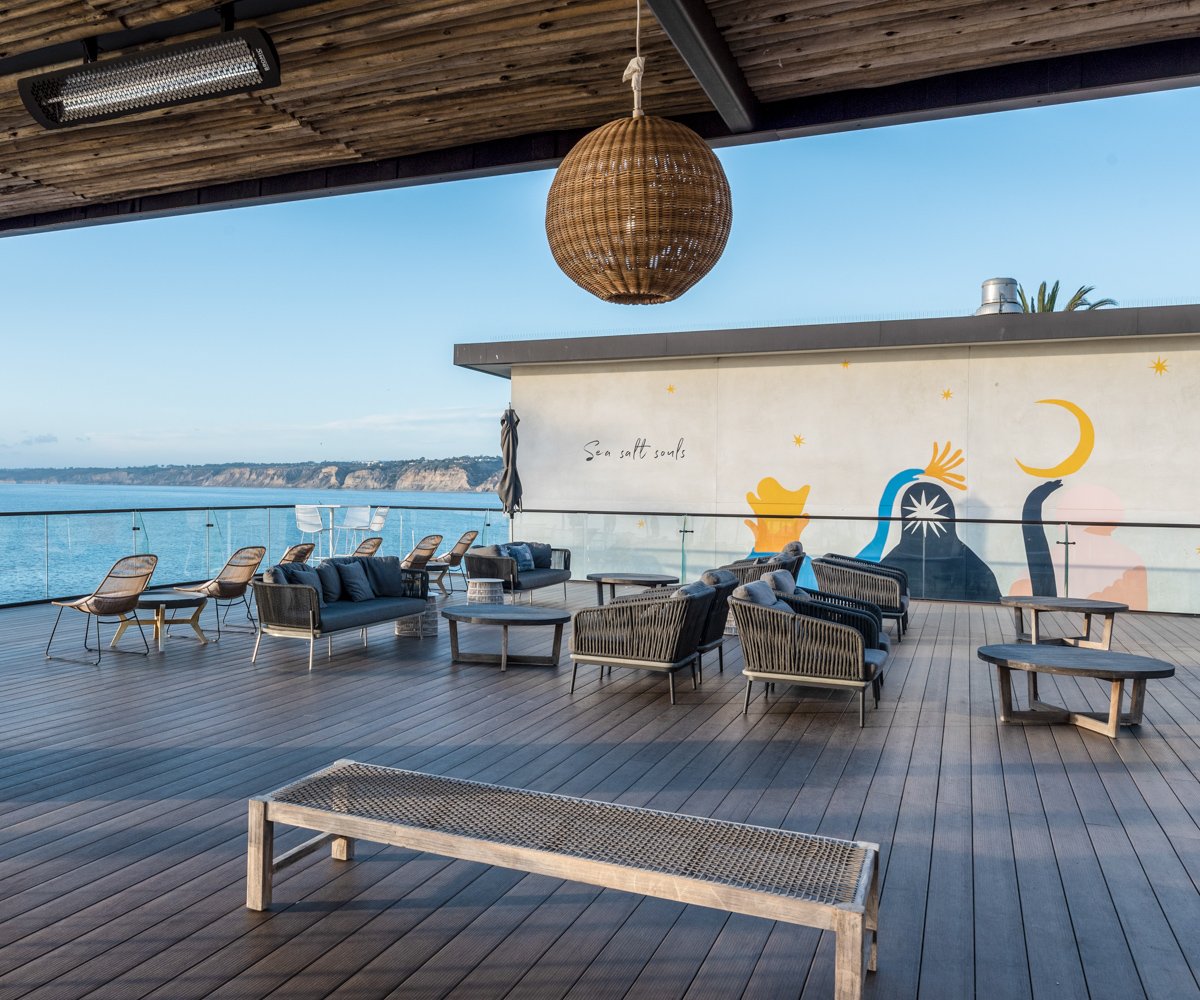 Rooftop with lounge furniture and ocean views - La Jolla Cove Rooftop by Wedgewood Weddings - 4