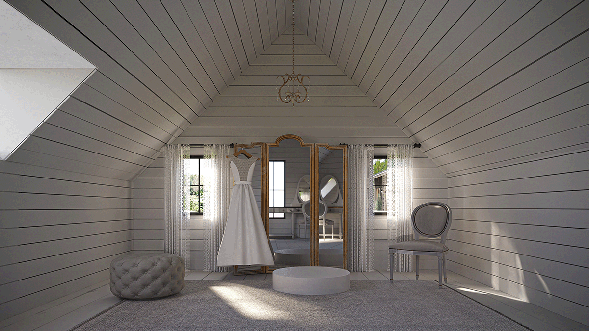 Get Ready Room - Lakeview Rendering at Mountain View Ranch by Wedgewood Weddings