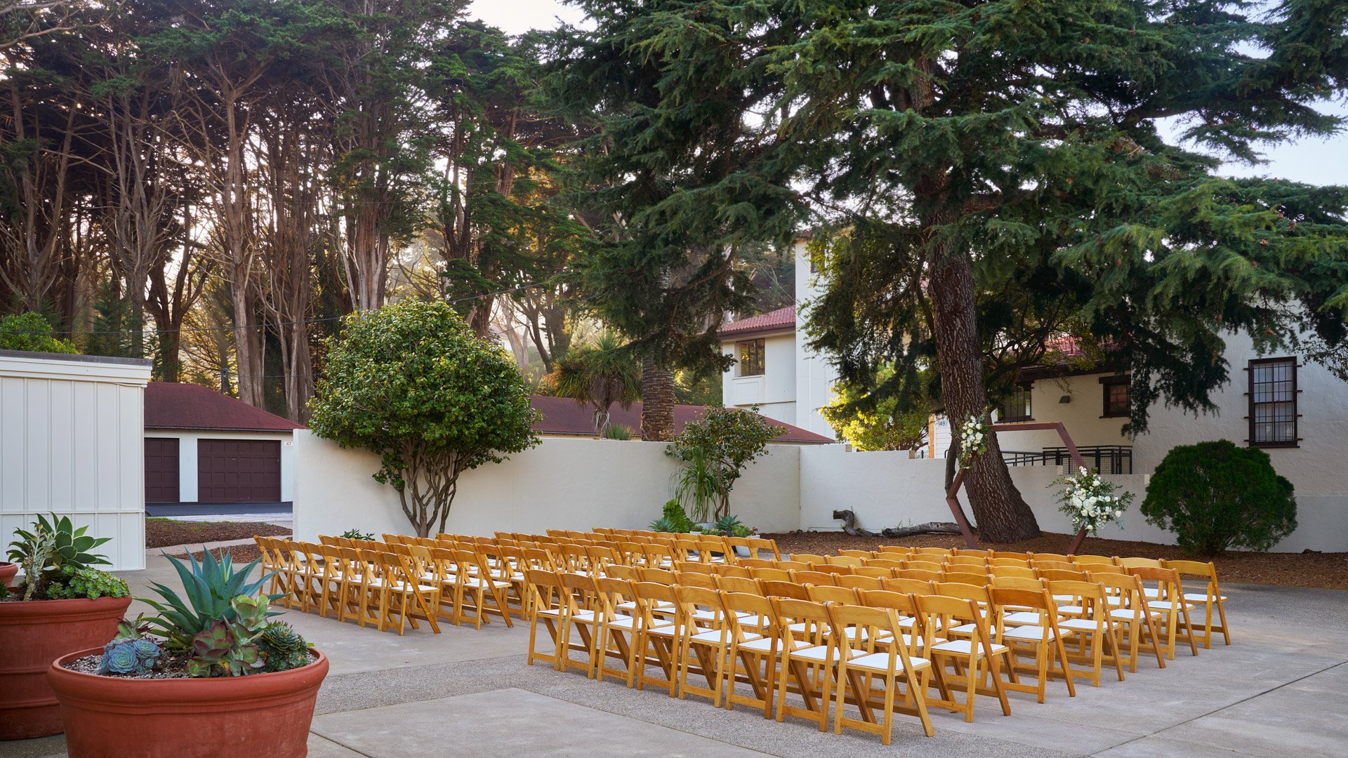26 - Officers Club - OFFC - Presidio - Chapel Courtyard - Outdoor Ceremony