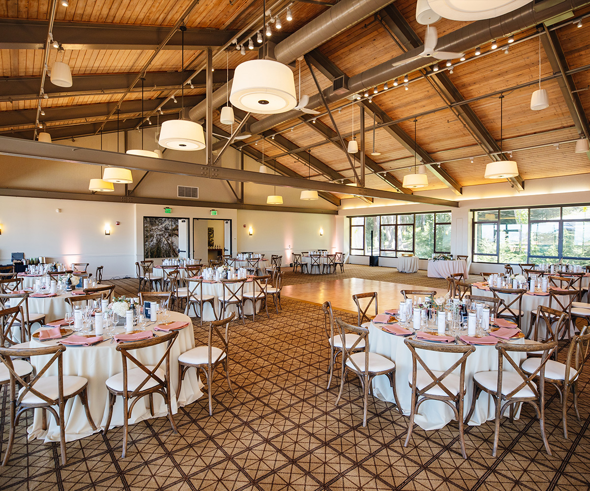 Reception in Ortega Ballroom - Officers Club by Wedgewood Weddings