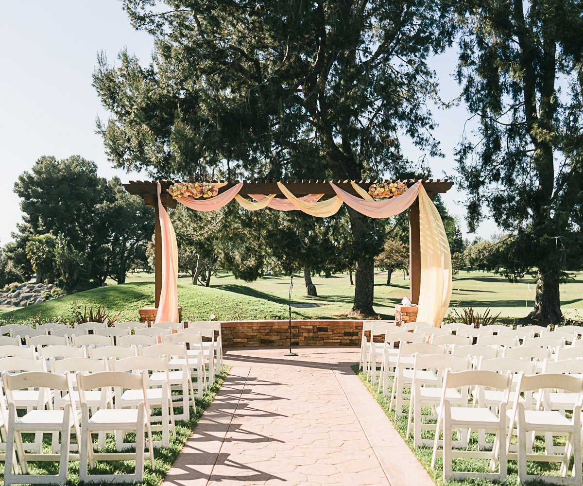 Ceremony site with draping at Rio Hondo by Wedgewood Weddings
