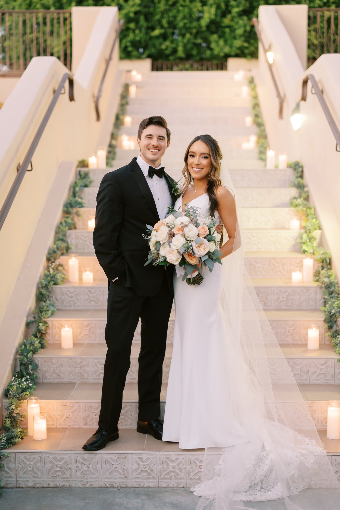 Couple on grand staircase- Secret Garden