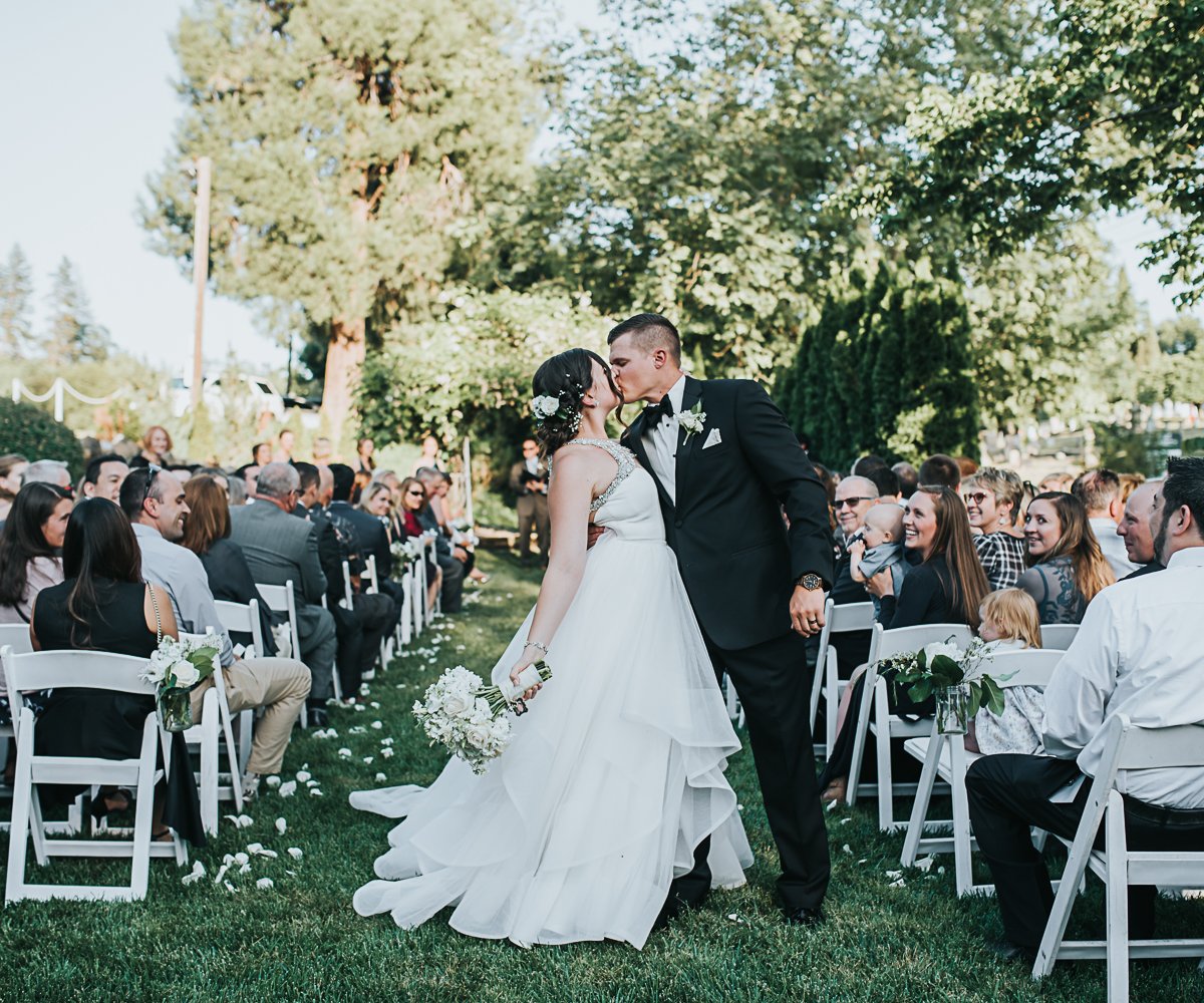Outdoor ceremony at Sequoia Mansion by Wedgewood Weddings