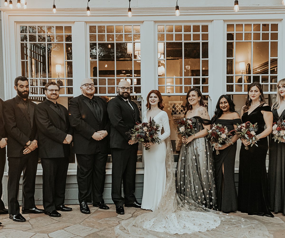 Wedding party at Sequoia Mansion by Wedgewood Weddings