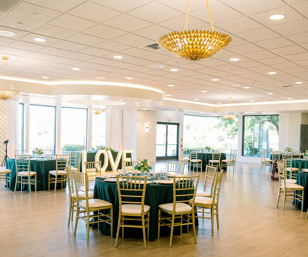Emerald and gold reception - Stallion Mountain by Wedgewood Weddings