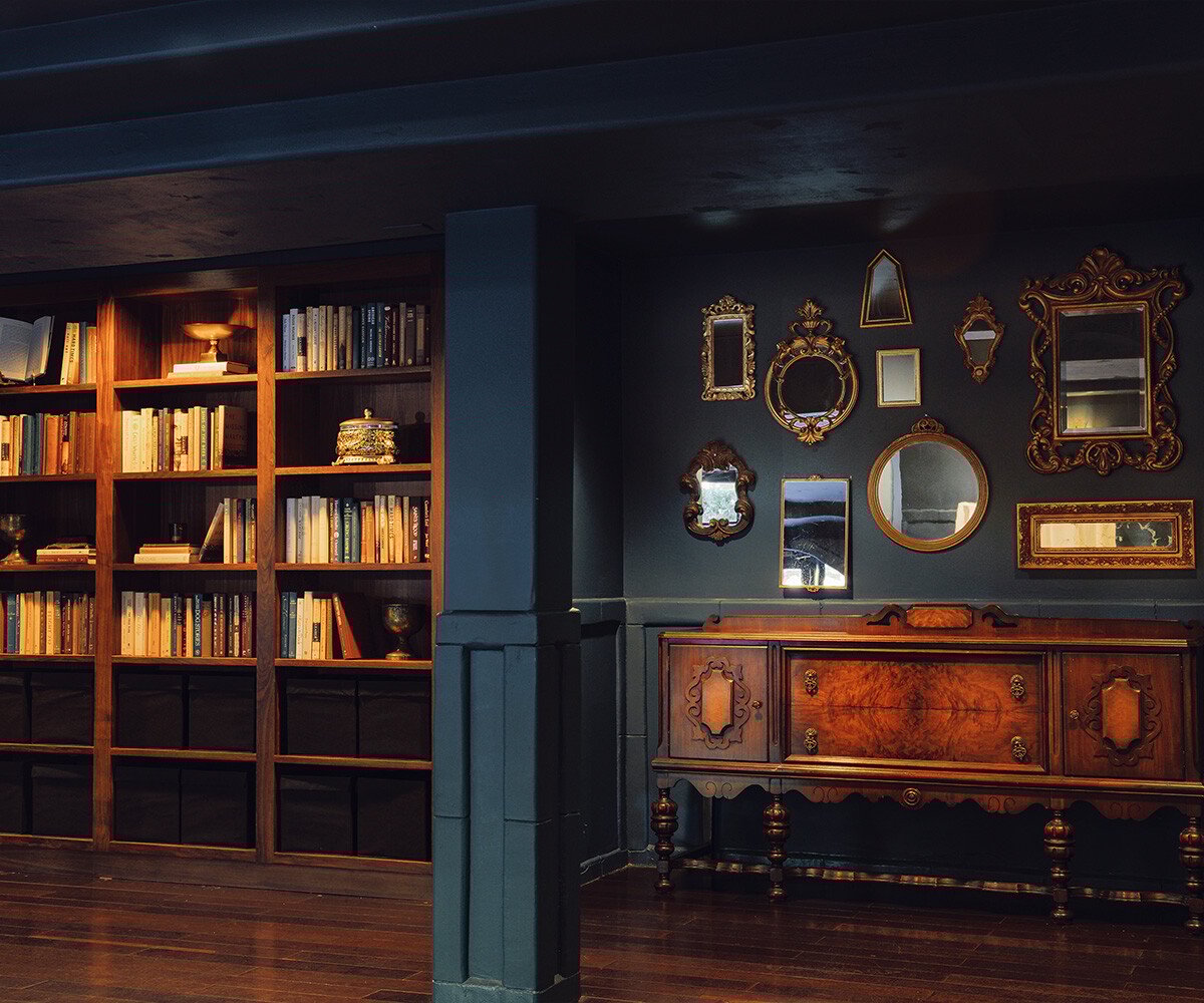Bookshelves and decor in bar area - Sterling Hotel by Wedgewood Weddings