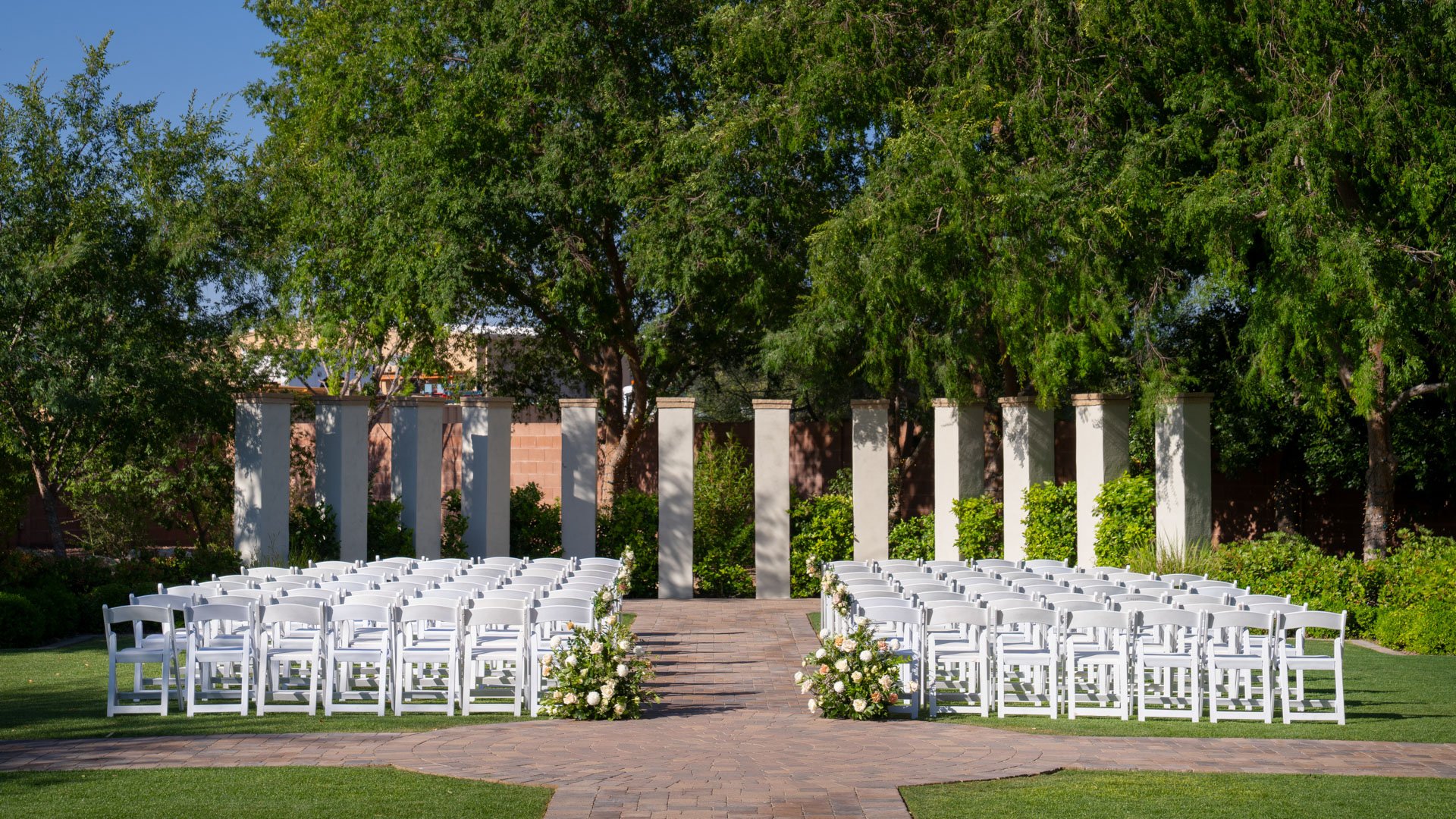 5 - Stonebridge Manor - STOB - Garden Pavilion Columns - Ceremony